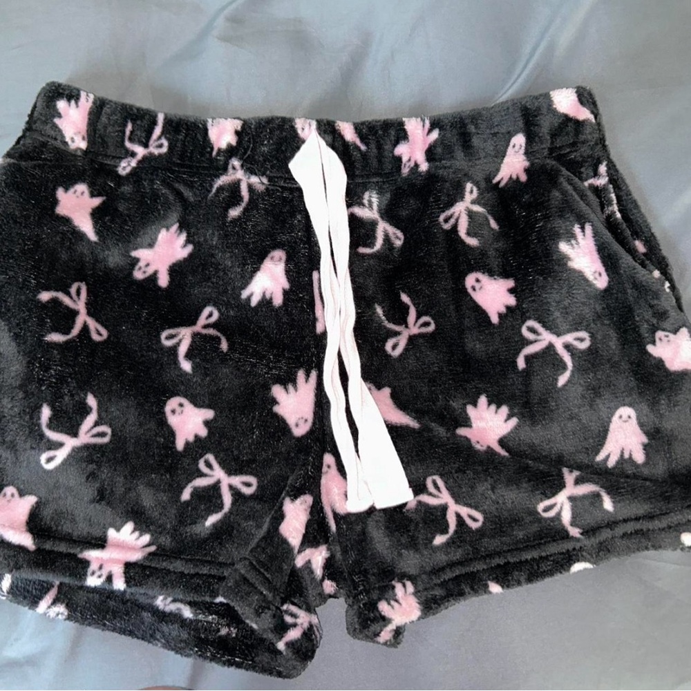 Cozy Black and Pink Women's Shorts